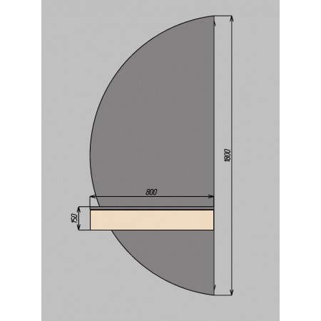 Туалетный столик с LED-зеркалом AURA  А-73